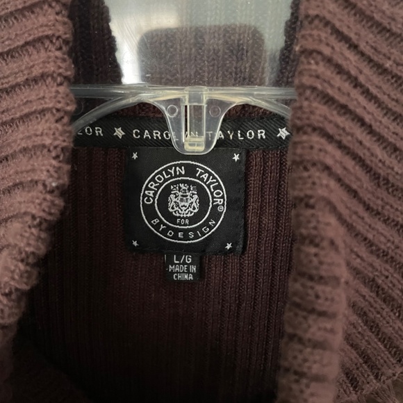 Brown zip suede sweater jacket - Size L - Picture 5 of 6